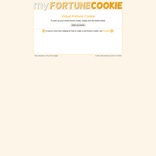 My Fortune Cookie: Free virtual fortune cookie