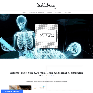 RadLibrary - Diagnostic radiology website. Targeting both professionals and public.