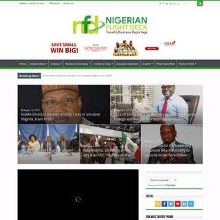 Nigerian Flight Deck – Travel and Business Reportage
