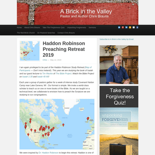 A Brick in the Valley | The Web Site and Blog of Author and Pastor Chris Brauns