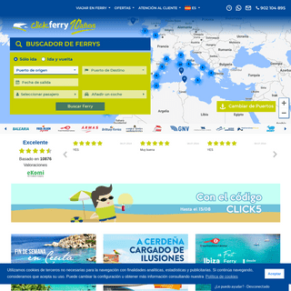 ClickFerry | Billetes de ferry y barco al mejor precio