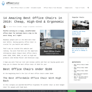 ▷ 14 New & Best Office Chairs in 2019 | Under $100, $200 & High-End