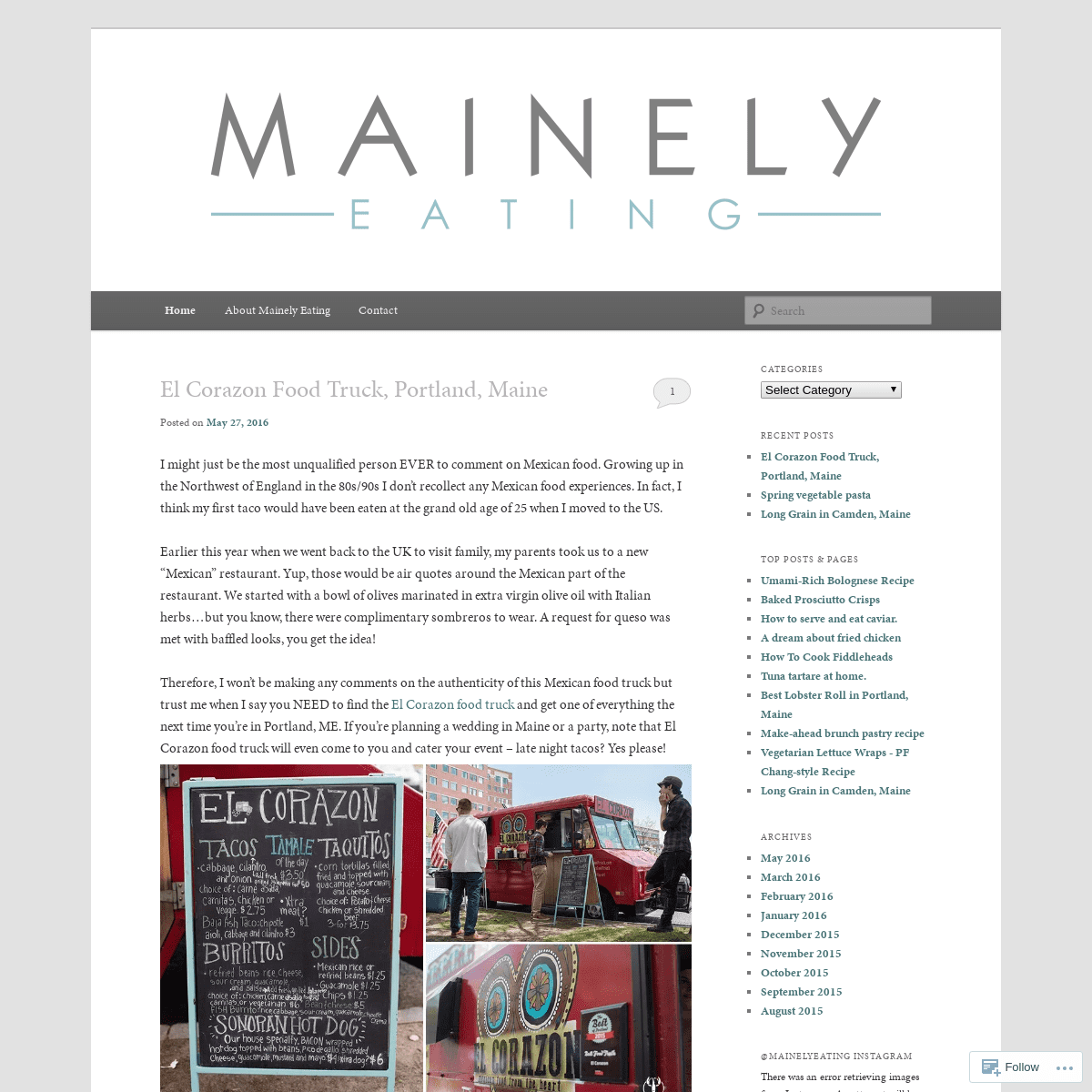Mainely Eating – A Maine Food Blog | English girl, home cooking and fine dining her way through the great state of Maine