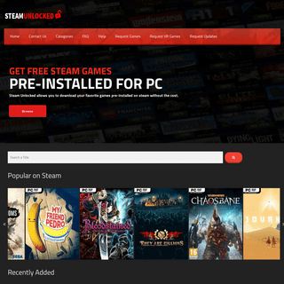 STEAMUNLOCKED » Free Steam Games Pre-installed for PC