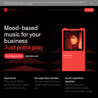 Mood-based music for your business | Soundtrack Your Brand