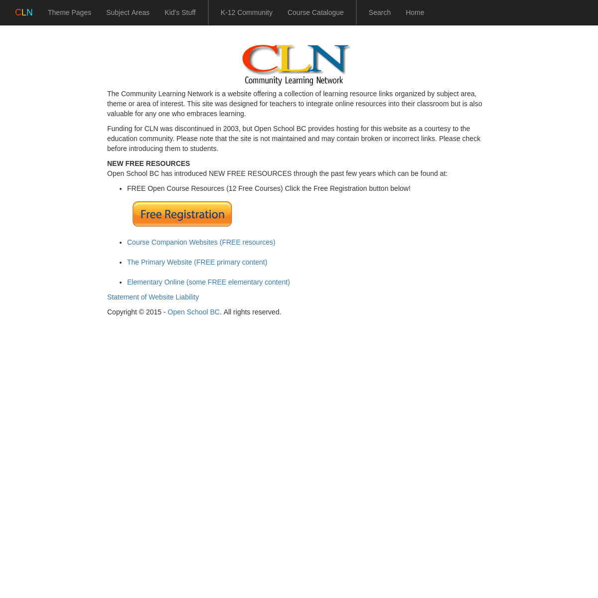 A complete backup of cln.org