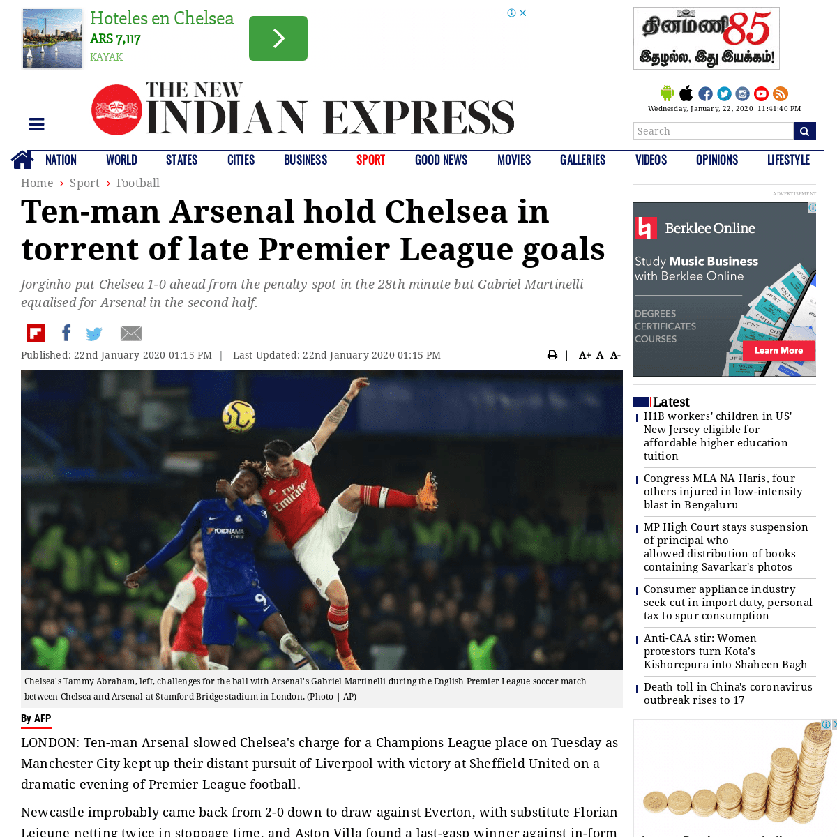 A complete backup of www.newindianexpress.com/sport/football/2020/jan/22/ten-man-arsenal-hold-chelsea-in-torrent-of-late-premier