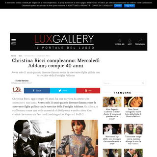 A complete backup of www.luxgallery.it/christina-ricci-compleanno-279750/