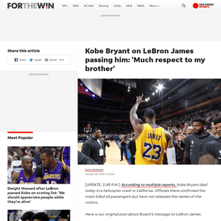 A complete backup of ftw.usatoday.com/2020/01/lakers-kobe-bryant-lebron-james-points-record