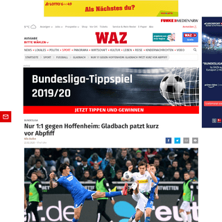 A complete backup of www.waz.de/sport/fussball/gladbach/live-gladbach-gegen-hoffenheim-mit-stindl-thuram-und-plea-id228503995.ht