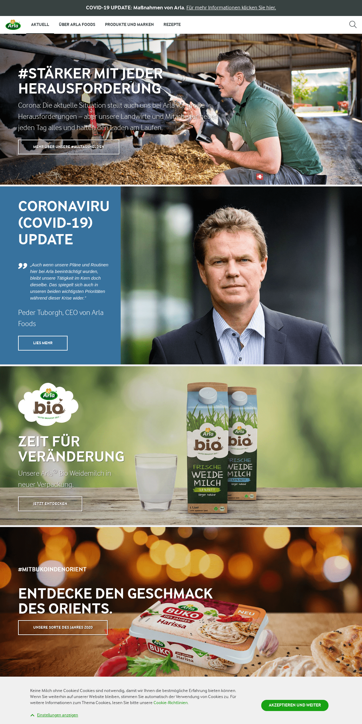 A complete backup of arlafoods.de