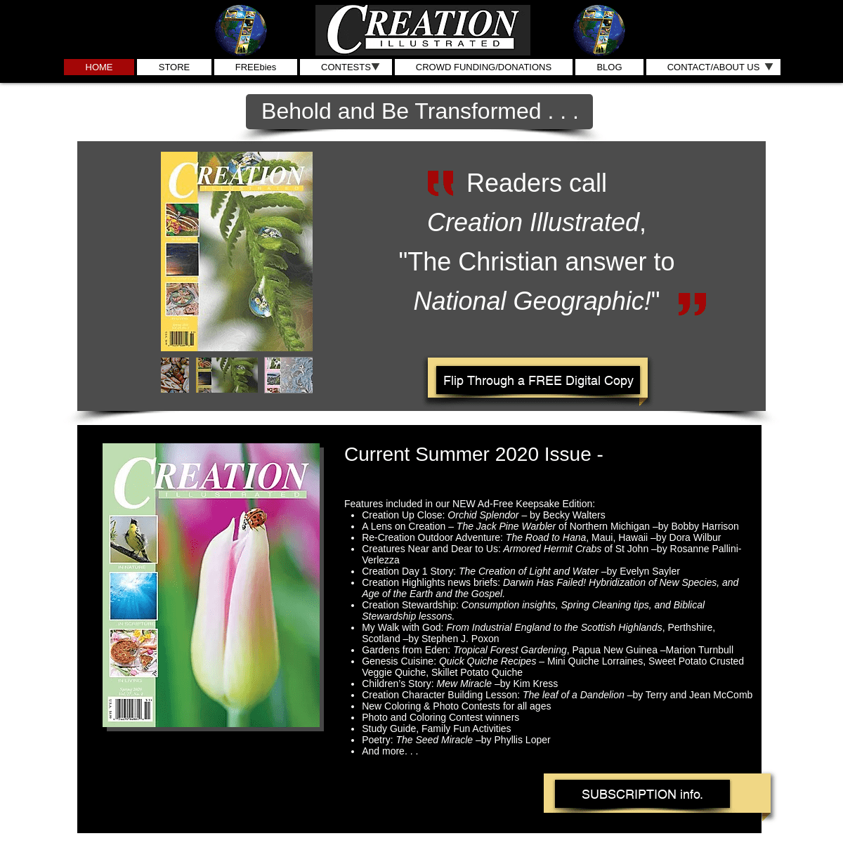 A complete backup of creationillustrated.com