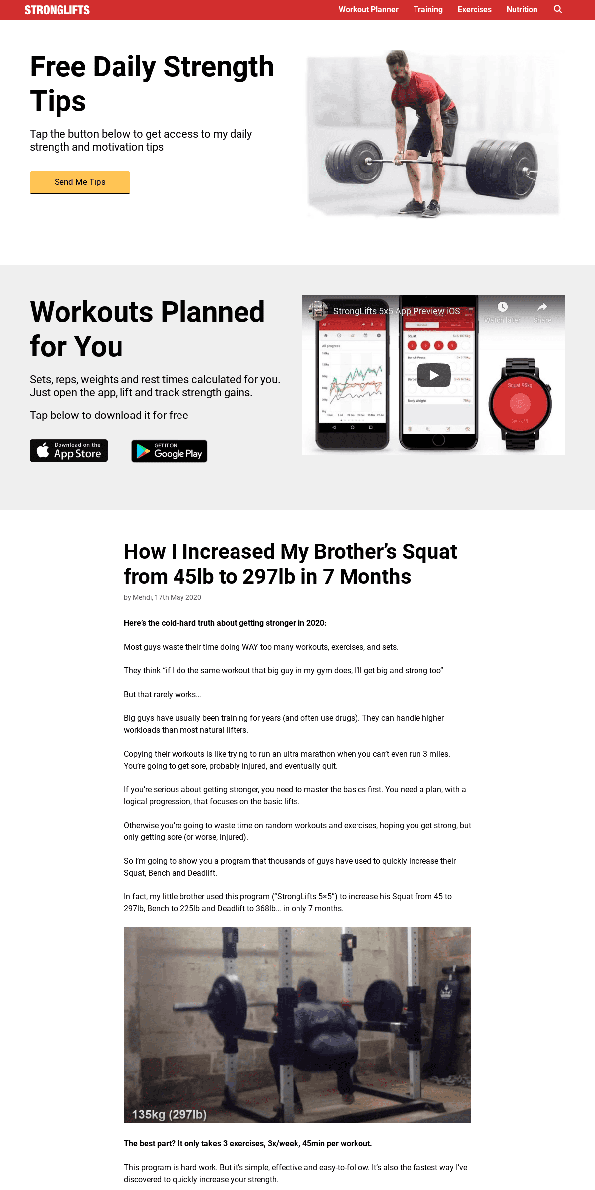 A complete backup of stronglifts.com