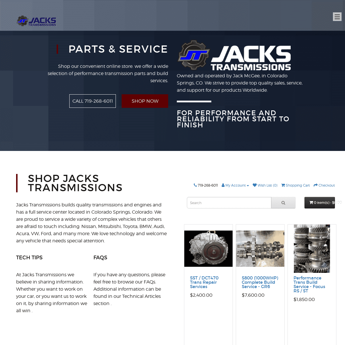 A complete backup of jackstransmissions.com