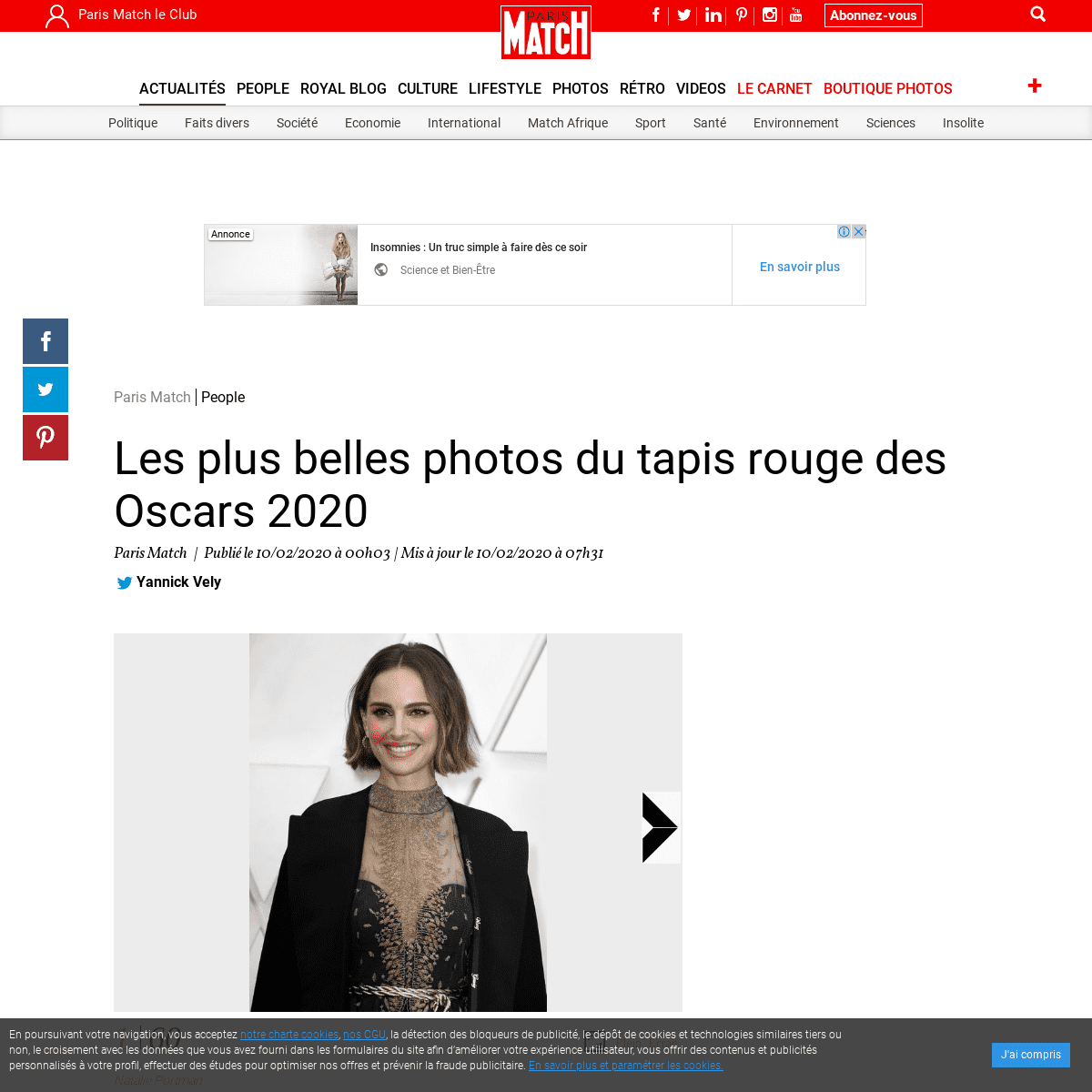 A complete backup of www.parismatch.com/People/Les-plus-belles-photos-du-tapis-rouge-des-Oscars-2020-1672865