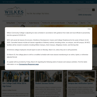A complete backup of wilkescc.edu