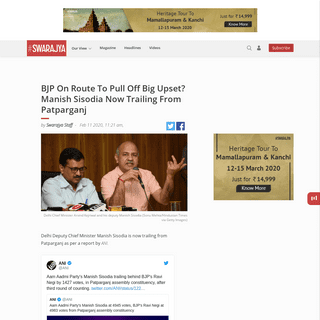 A complete backup of swarajyamag.com/insta/bjp-on-route-to-pull-off-big-upset-manish-sisodia-now-trailing-from-patparganj