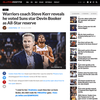 A complete backup of clutchpoints.com/suns-news-warriors-coach-steve-kerr-reveals-he-voted-devin-booker-all-star-reserve/