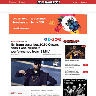 A complete backup of nypost.com/2020/02/09/eminem-surprises-2020-oscars-with-lose-yourself-performance-from-8-mile/