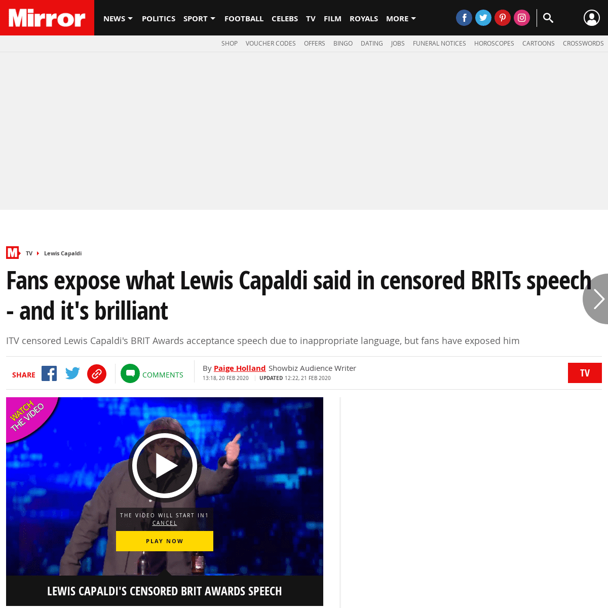 A complete backup of www.mirror.co.uk/tv/fans-expose-what-lewis-capaldi-21536906