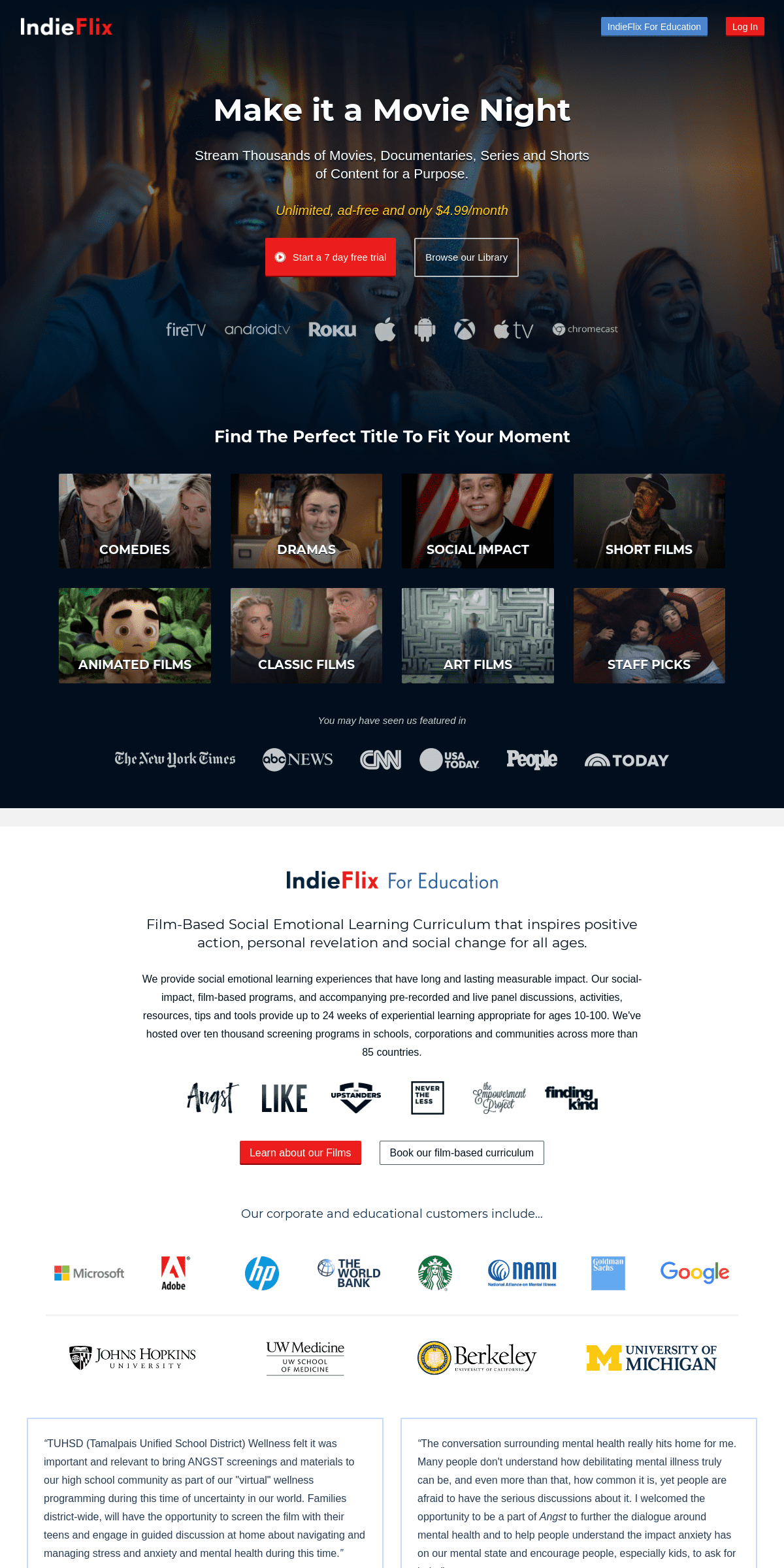 A complete backup of indieflix.com