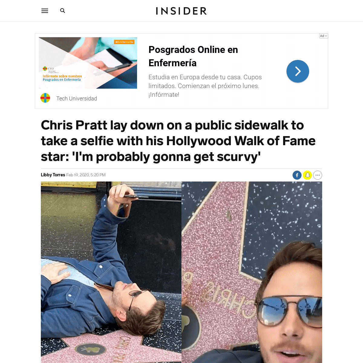 A complete backup of www.insider.com/chris-pratt-walk-of-fame-star-selfie-onward-2020-2