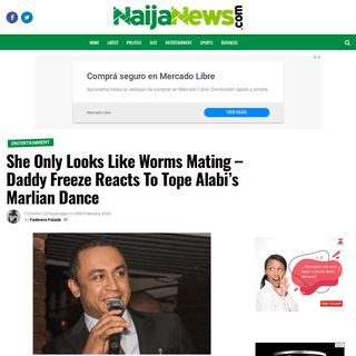 A complete backup of www.naijanews.com/2020/02/20/she-only-looks-like-worms-mating-daddy-freeze-reacts-to-tope-alabis-marlian-da