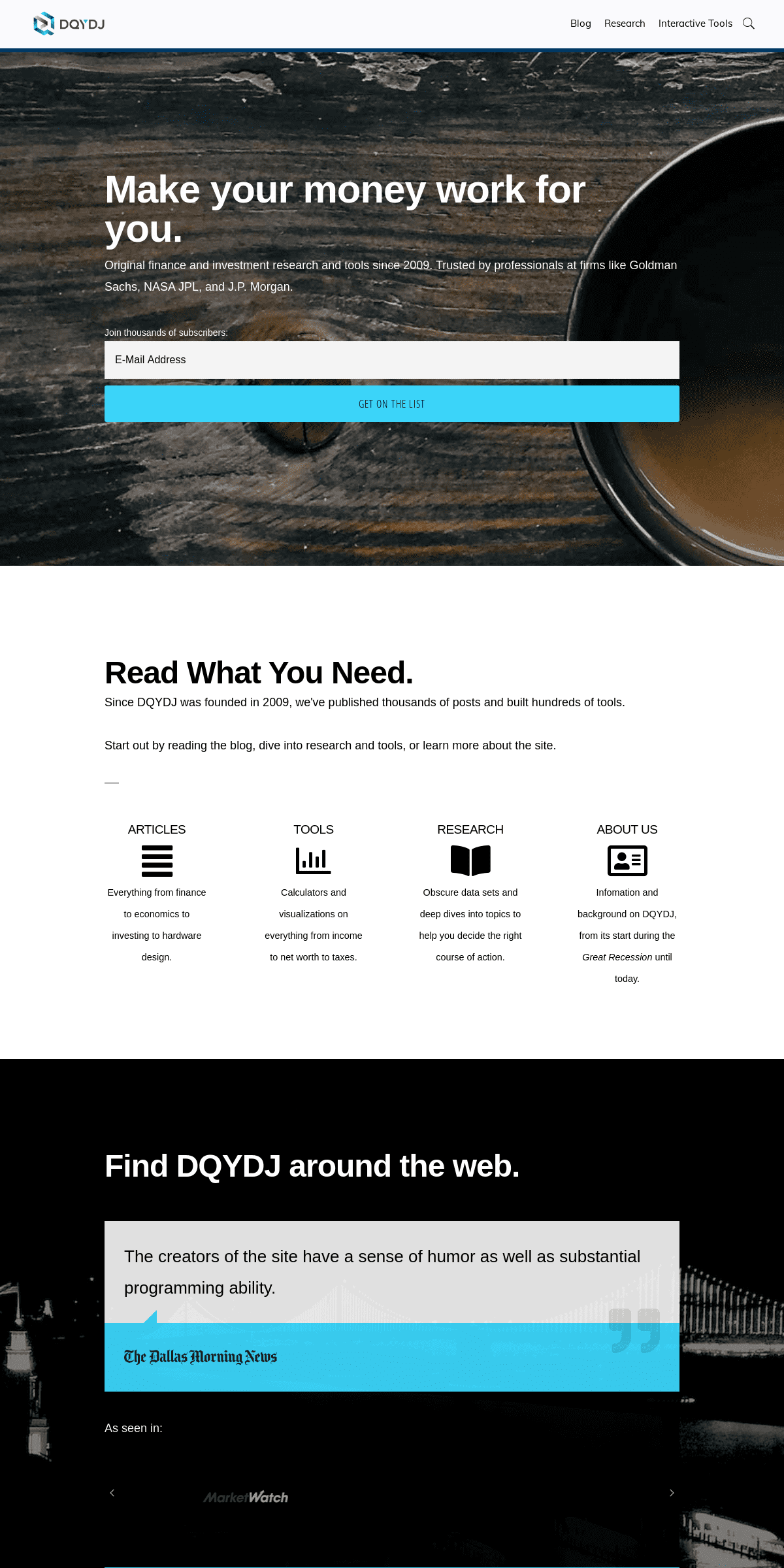 A complete backup of dqydj.com
