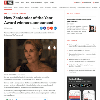 A complete backup of www.rnz.co.nz/news/national/409996/new-zealander-of-the-year-award-winners-announced