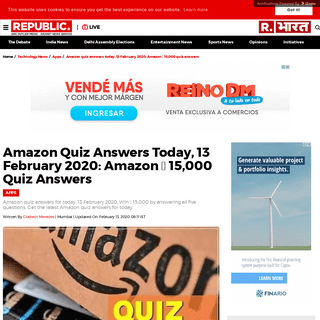 A complete backup of www.republicworld.com/technology-news/apps/amazon-quiz-answers-today-13-february-2020.html