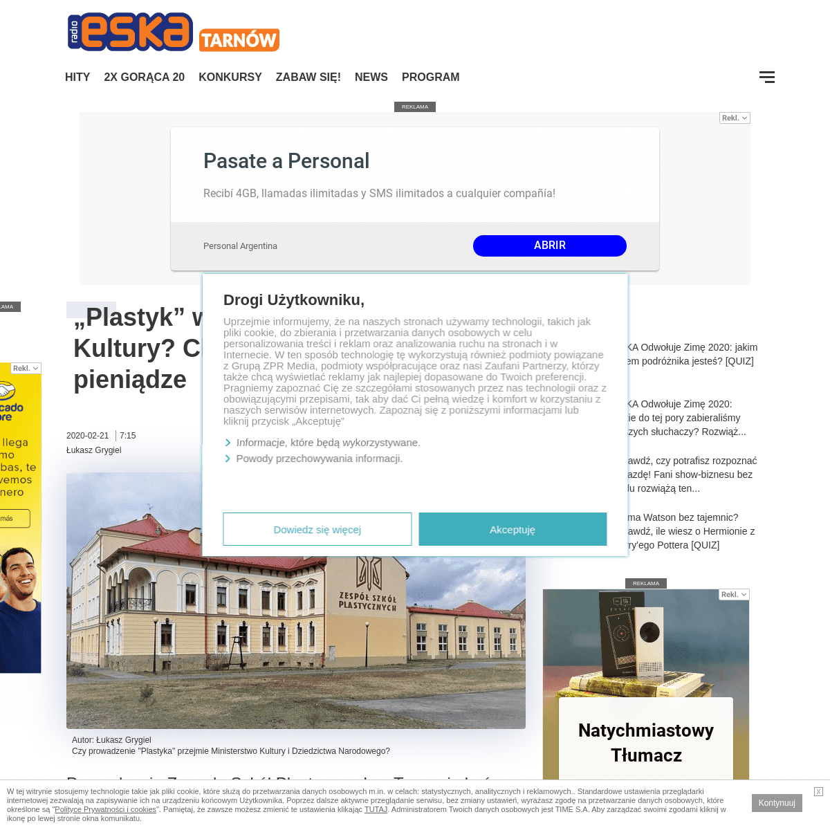 A complete backup of www.eska.pl/tarnow/plastyk-w-rekach-ministerstwa-kultury-chodzi-o-wiekszy-prestiz-i-pieniadze-aa-8xqr-Es5V-