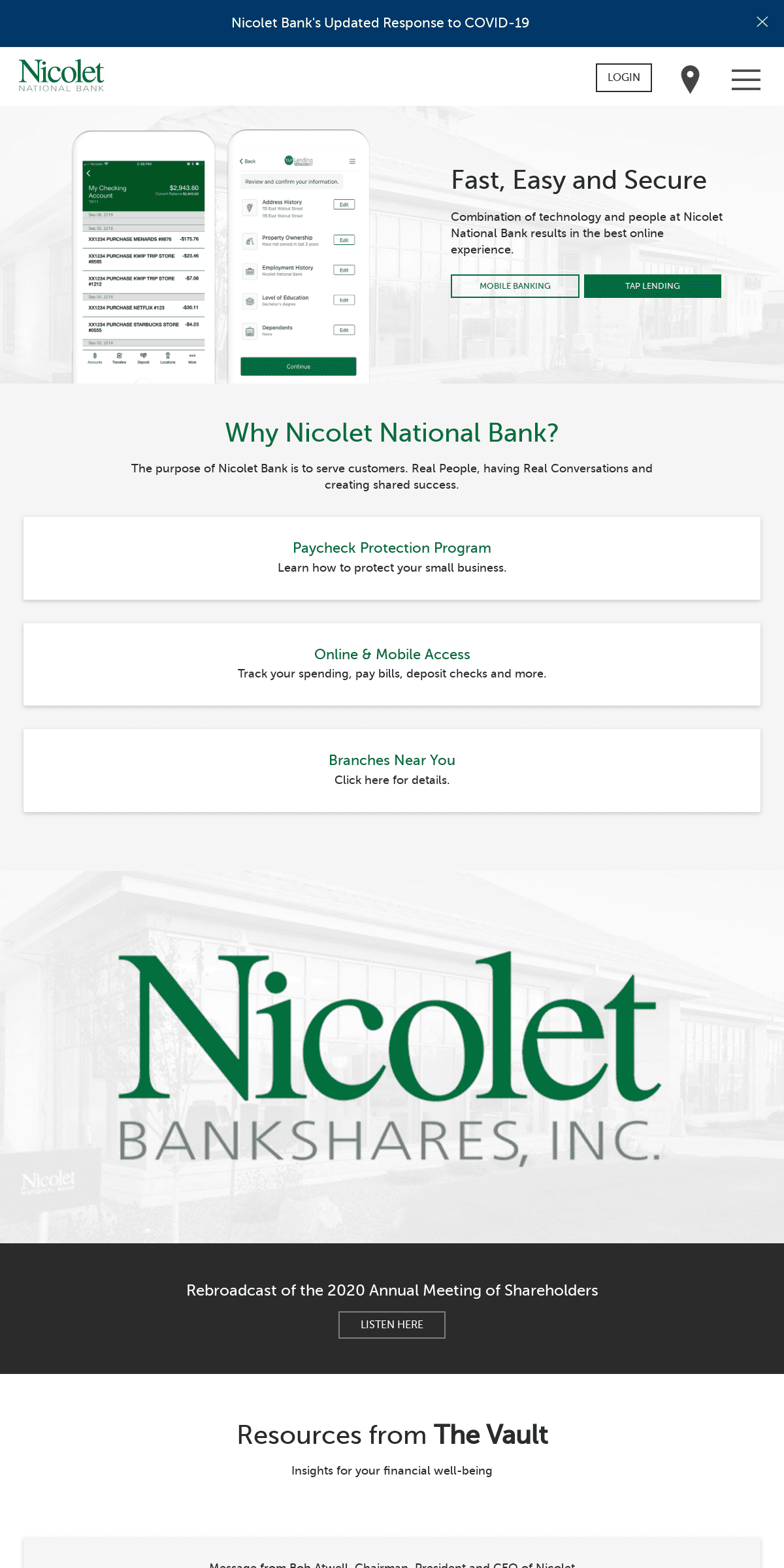 A complete backup of nicoletbank.com