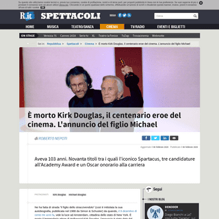 A complete backup of www.repubblica.it/spettacoli/cinema/2020/02/06/news/kirk_douglas-162412296/