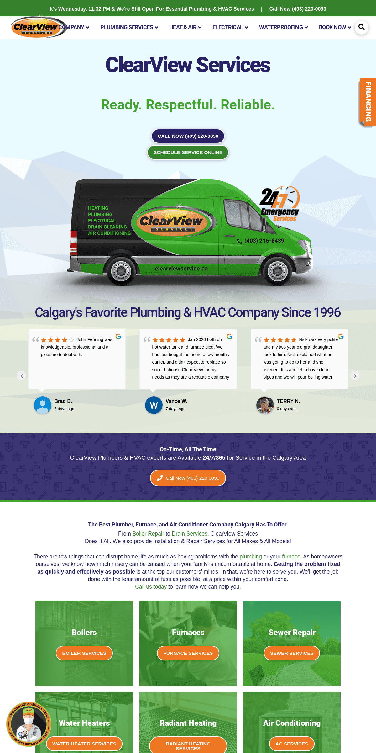 A complete backup of clearviewplumbing.ca