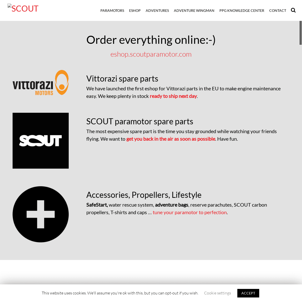 A complete backup of scoutparamotor.com