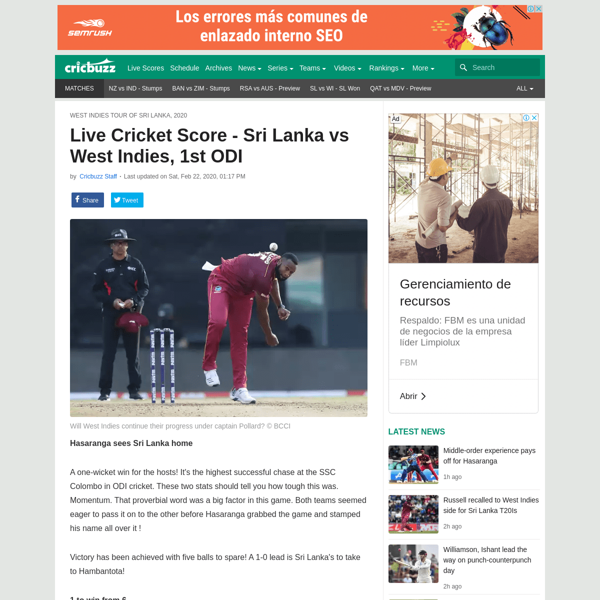 A complete backup of www.cricbuzz.com/cricket-news/112375/live-cricket-score-sri-lanka-vs-west-indies-1st-odi