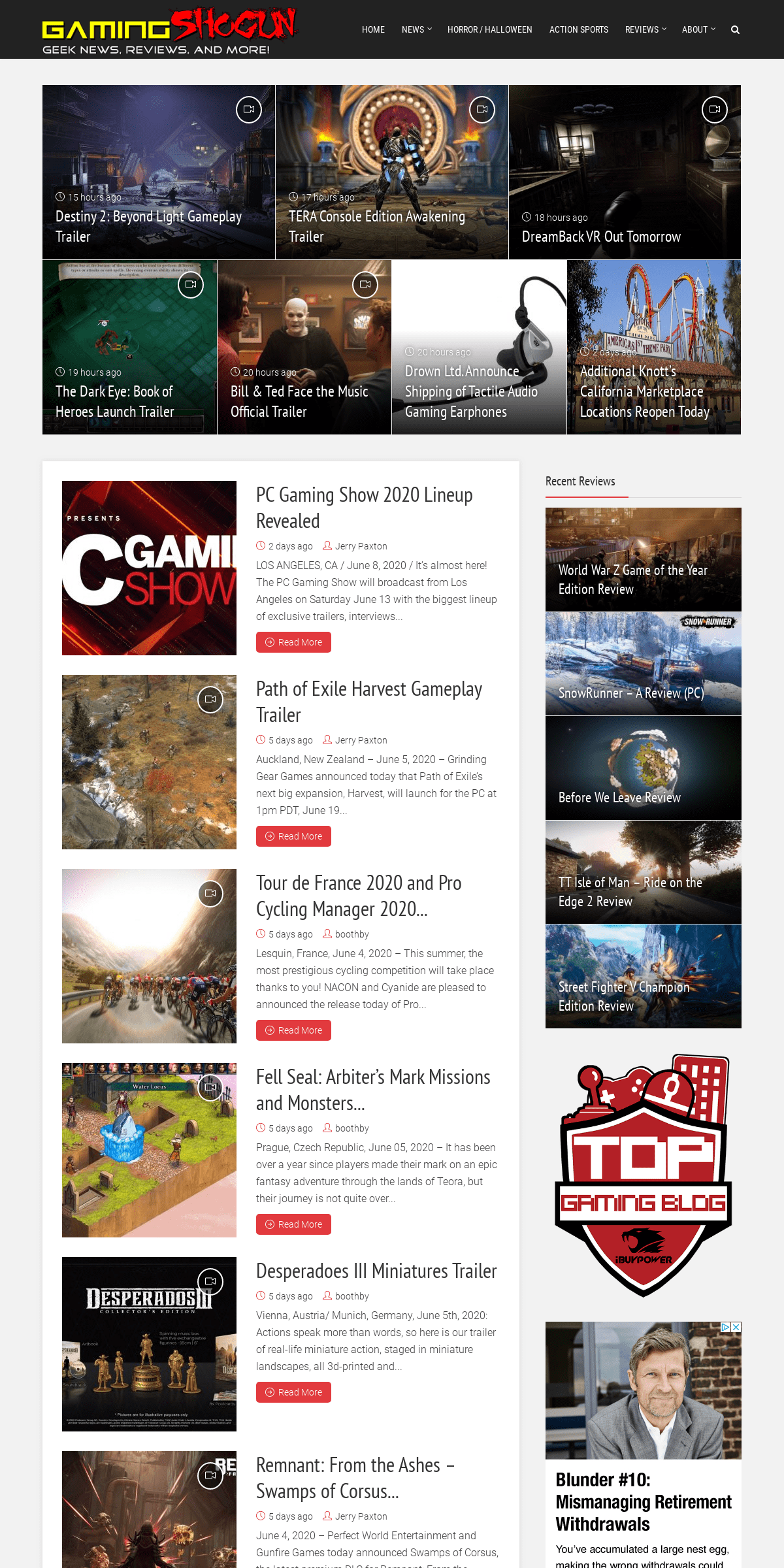 A complete backup of gamingshogun.com