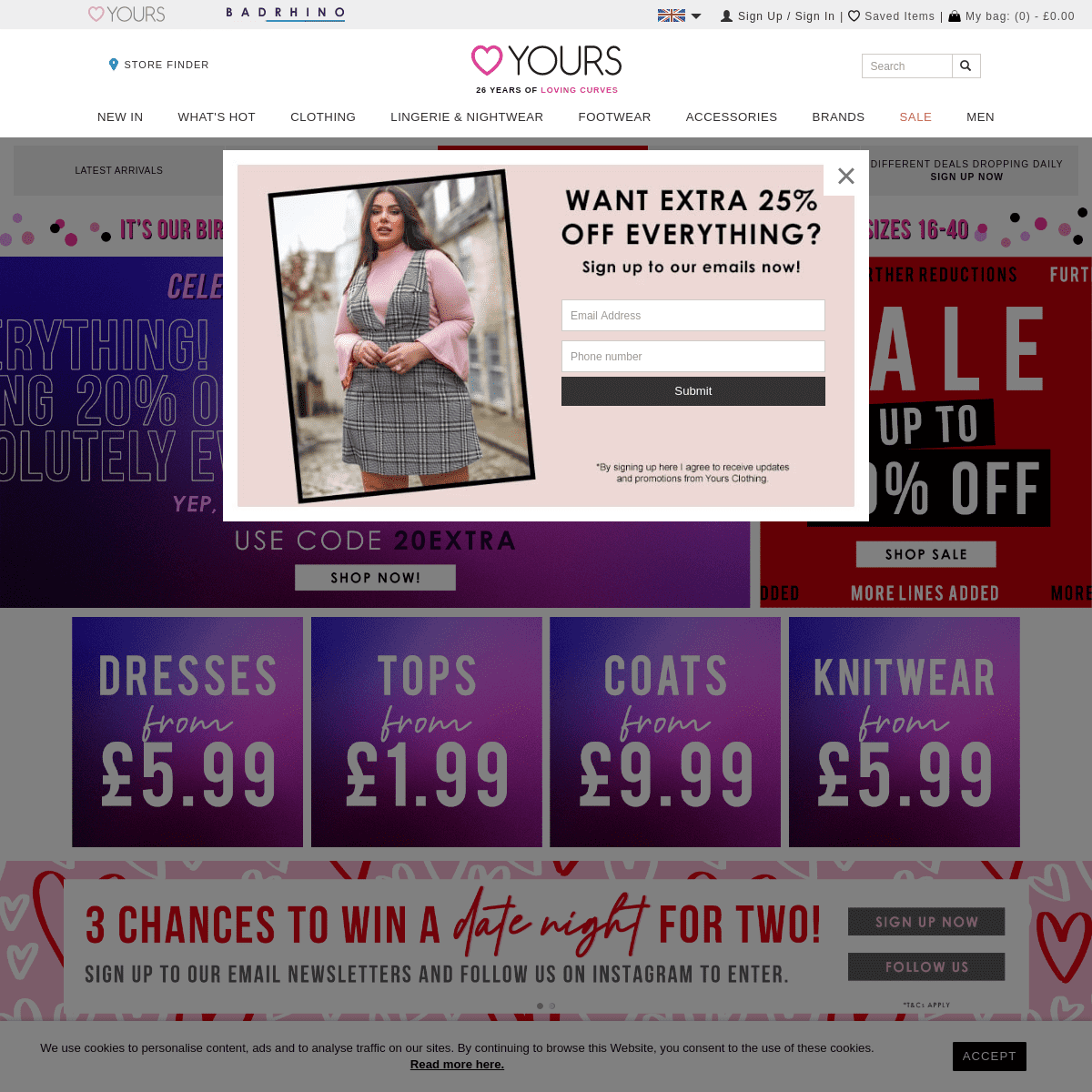 A complete backup of yoursclothing.co.uk