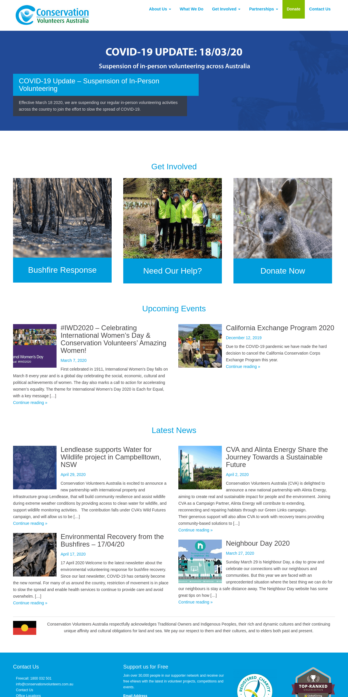 A complete backup of conservationvolunteers.com.au