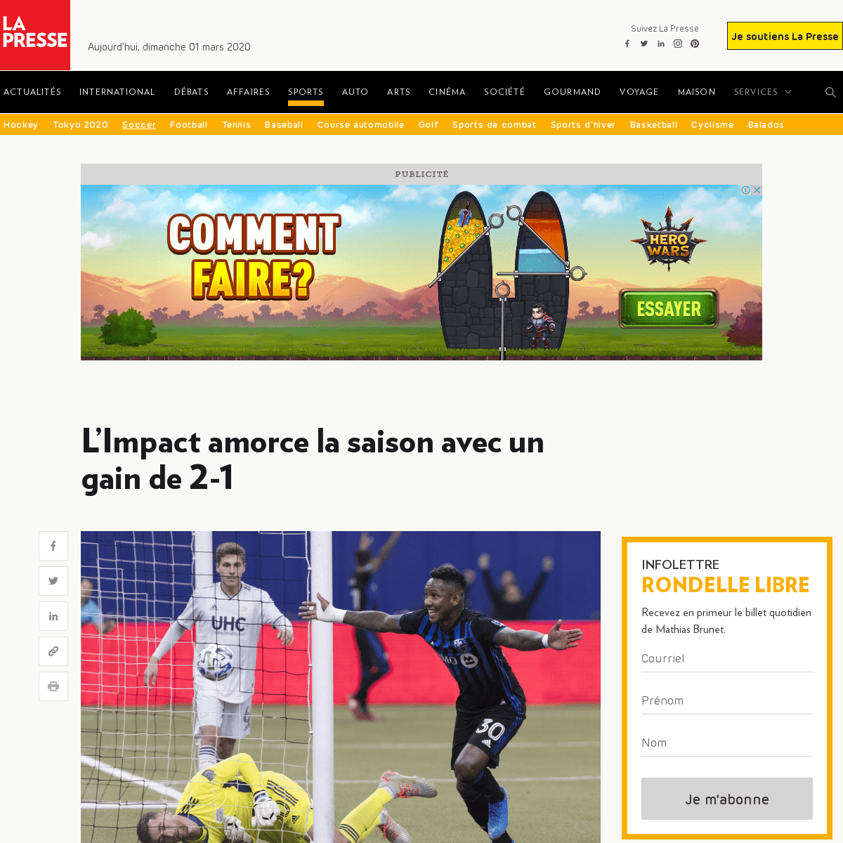 A complete backup of www.lapresse.ca/sports/soccer/202002/29/01-5262884-limpact-amorce-la-saison-avec-un-gain-de-2-1.php