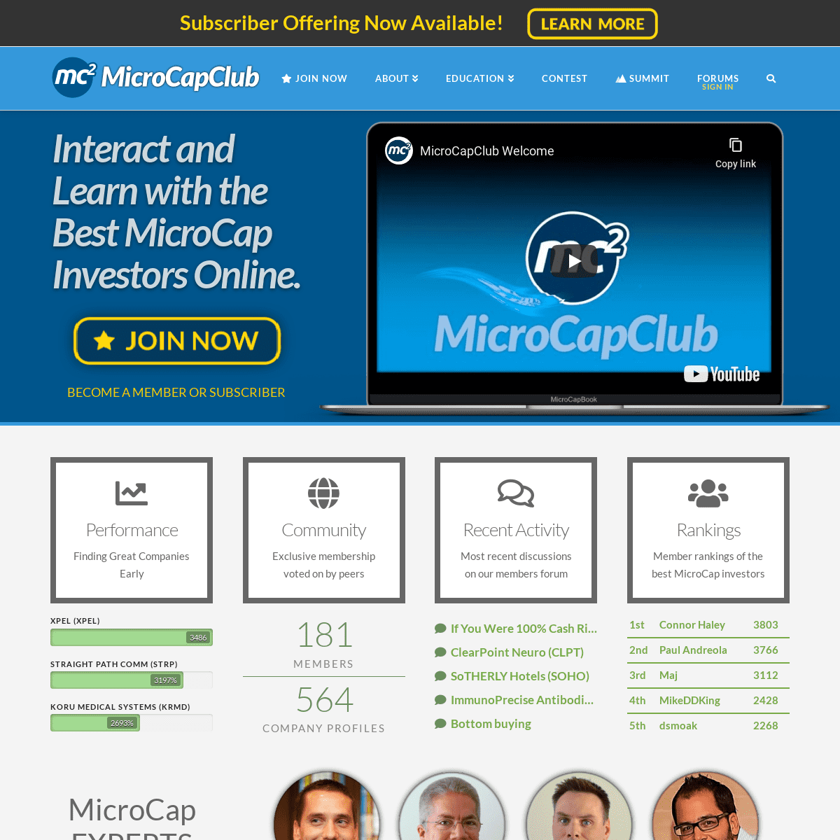 The Best MicroCap Investors Online - MicroCapClub