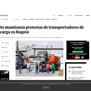 A complete backup of www.portafolio.co/economia/noticias-del-dia-se-mantienen-protestas-de-transportadores-de-carga-en-bogota-co