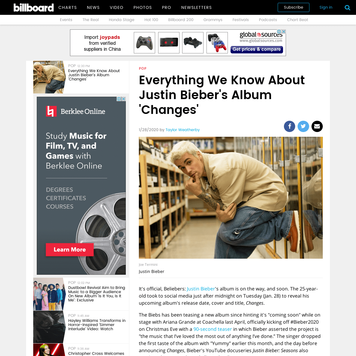 A complete backup of www.billboard.com/articles/columns/pop/8549430/justin-bieber-new-album-changes-everything-we-know