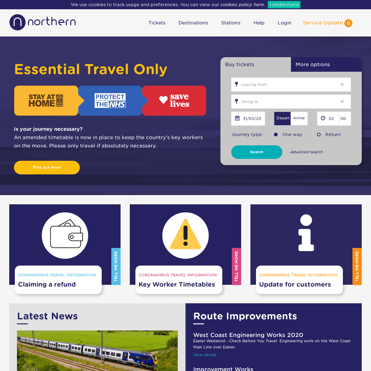 A complete backup of northernrailway.co.uk