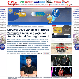 A complete backup of www.sabah.com.tr/medya/2020/02/16/survivor-burak-yurdugor-kimdir-nereli-ve-kac-yasinda-2020-survivor-gonull