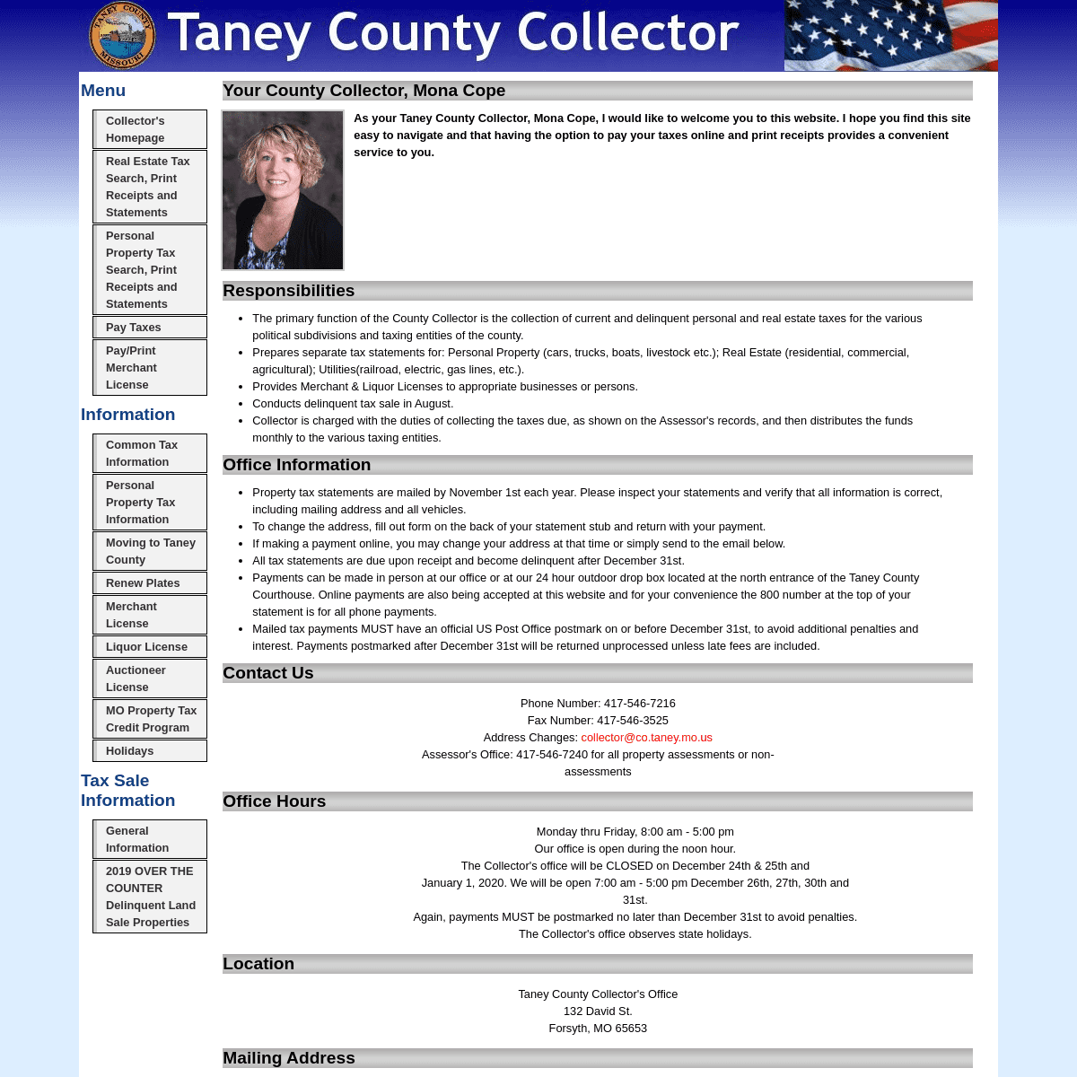 A complete backup of taneycountycollector.com