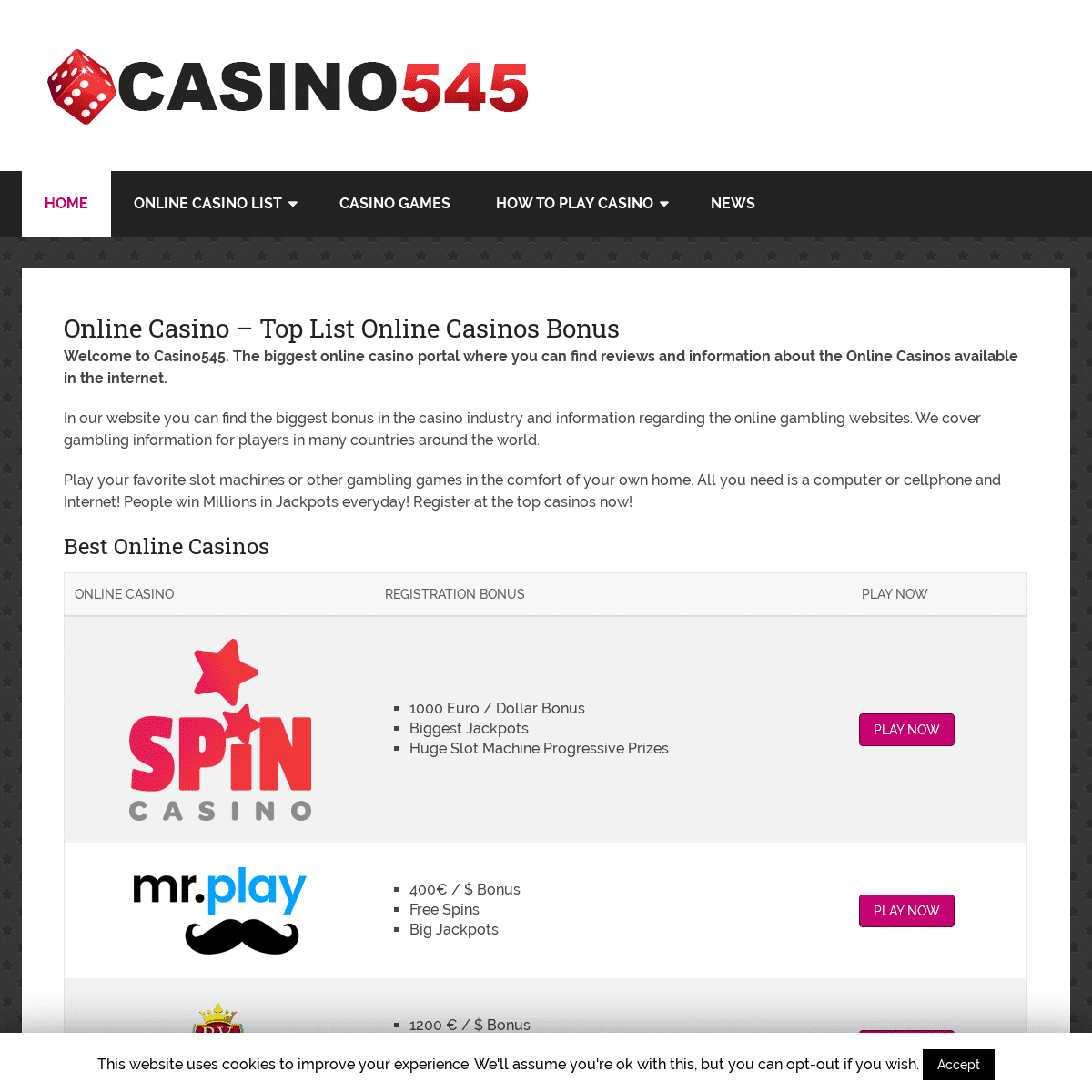 A complete backup of casino545.com