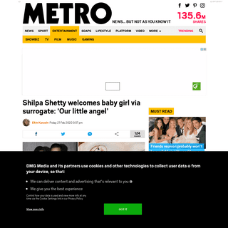 A complete backup of metro.co.uk/2020/02/21/shilpa-shetty-welcomes-baby-girl-via-surrogate-little-angel-12279976/