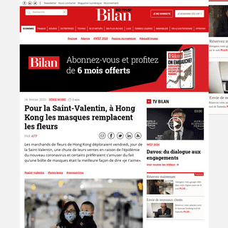 A complete backup of www.bilan.ch/economie/pour-la-saint-valentin-a-hong-kong-les-masques-remplacent-les-fleurs