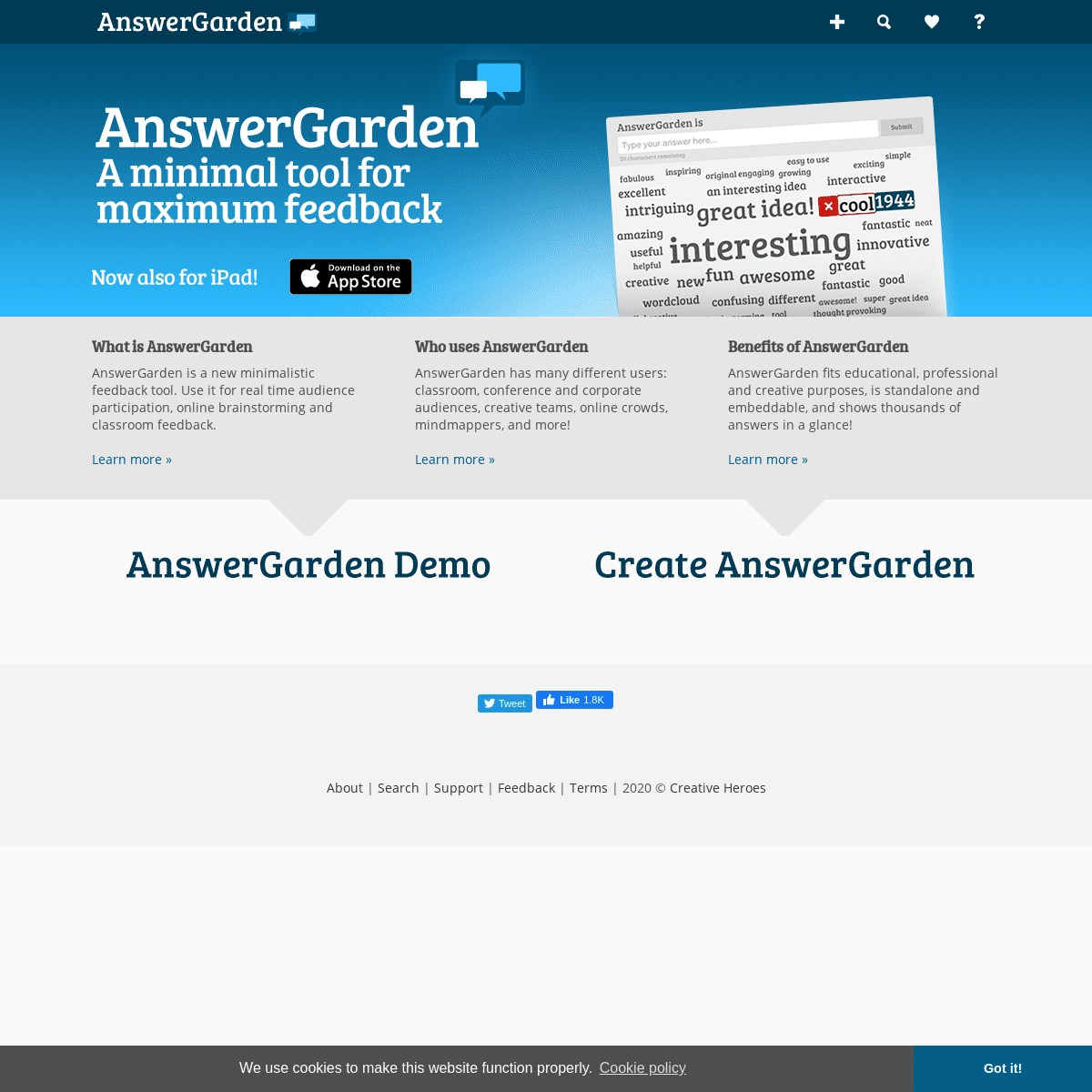 A complete backup of answergarden.ch